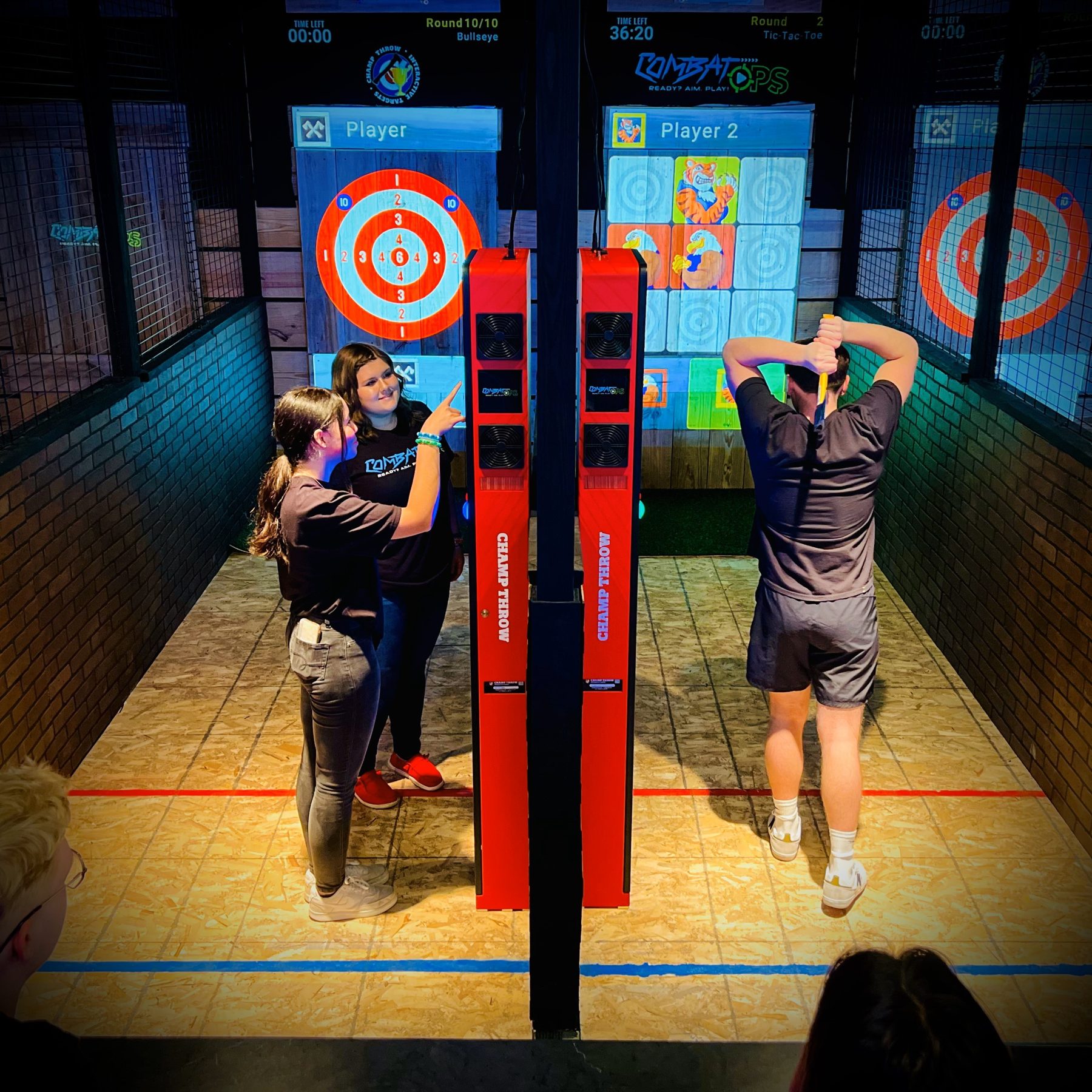 Axe throwing at Combat Ops Indianapolis